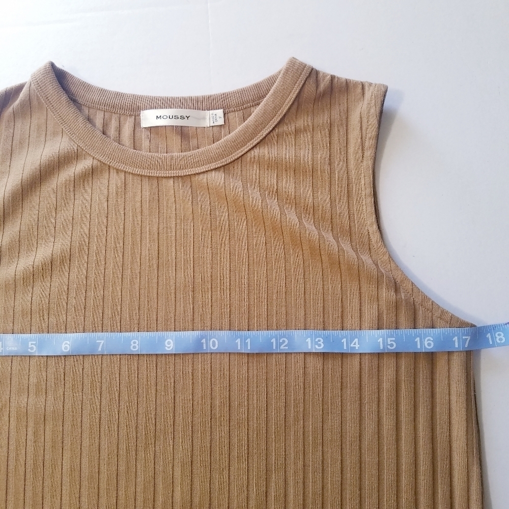 Moussy | Sleeveless Jersey Knit Dress + Daisy Tie - Picture 3 of 12